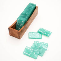 Domino Set- Aqua Chips Sunshine & Sweet Peas Coastal Decor