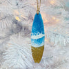 Assorted Surfboard Resin Christmas Ornaments