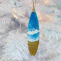 Assorted Surfboard Resin Christmas Ornaments