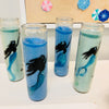 Assorted Artist Painted Glass Candles