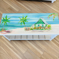 Hand Painted  Sturdy Wood Coffe Table/Bench