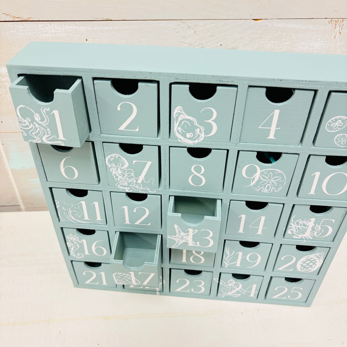 Coastal Hand Painted Advent Box