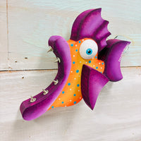 "Spike Spinner" Wooden Funky Fish