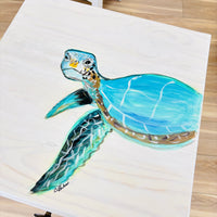 Hand Painted Pair of Nightstands/Side Tables w/ 1 Drawer and Shelf featuring "Buddy"