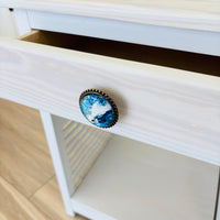 Hand Painted Pair of Nightstands/Side Tables w/ 1 Drawer and Shelf featuring "Buddy"