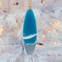 Assorted Surfboard Resin Christmas Ornaments