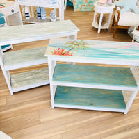 Hand Painted  Entry Table/Sofa Table/Bookshelf