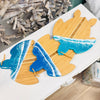 Assorted Sea Turtle Bamboo Charcuterie Boards w/Resin