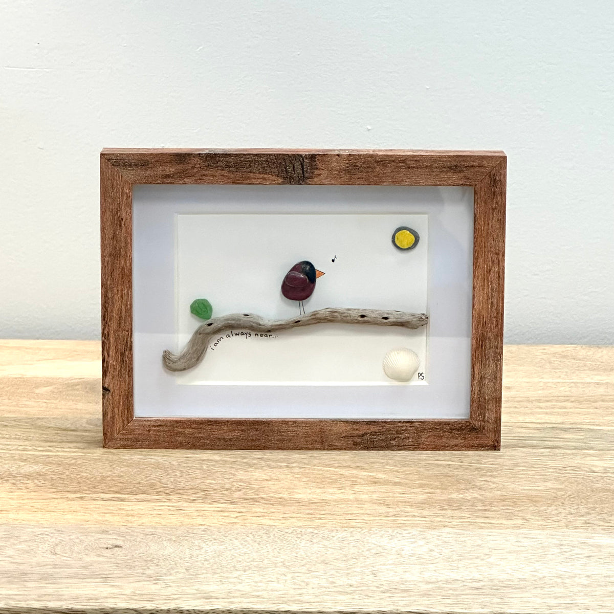 Assorted Inspiring Bird Pebble & Driftwood Art