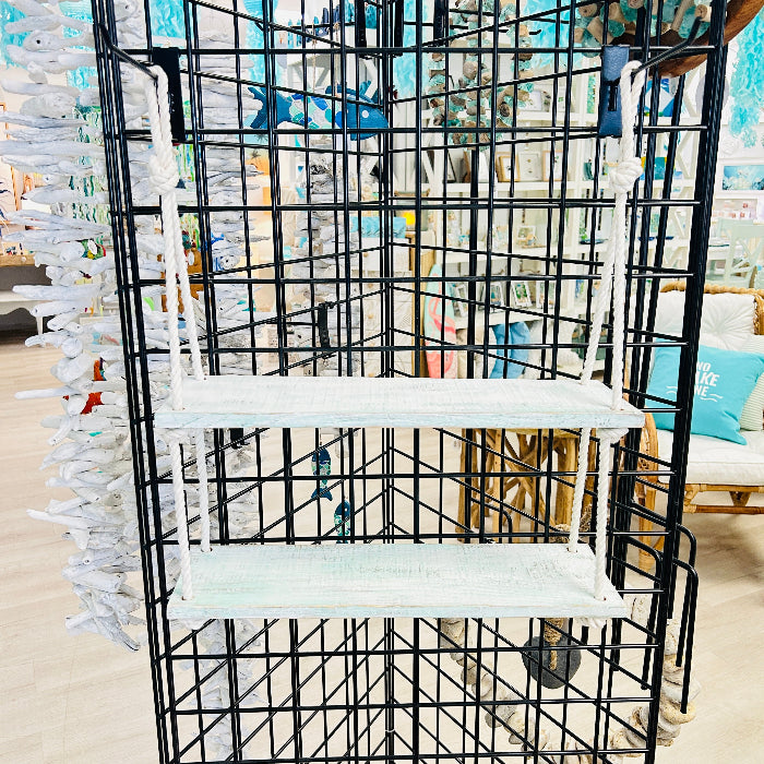 Coastal Pallet Hanging Shelves