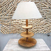 Tiered Mango Wood Table Lamp Sunshine & Sweet peas coastal Decor