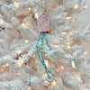 Hand Painted Jellyfish Wood Christmas Ornament
