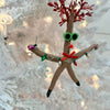 Assorted Reindeer Starfish Christmas Ornament