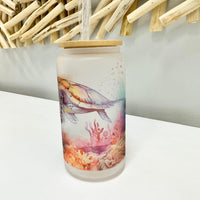 Sea Turtle w/Bamboo Lid Glassware