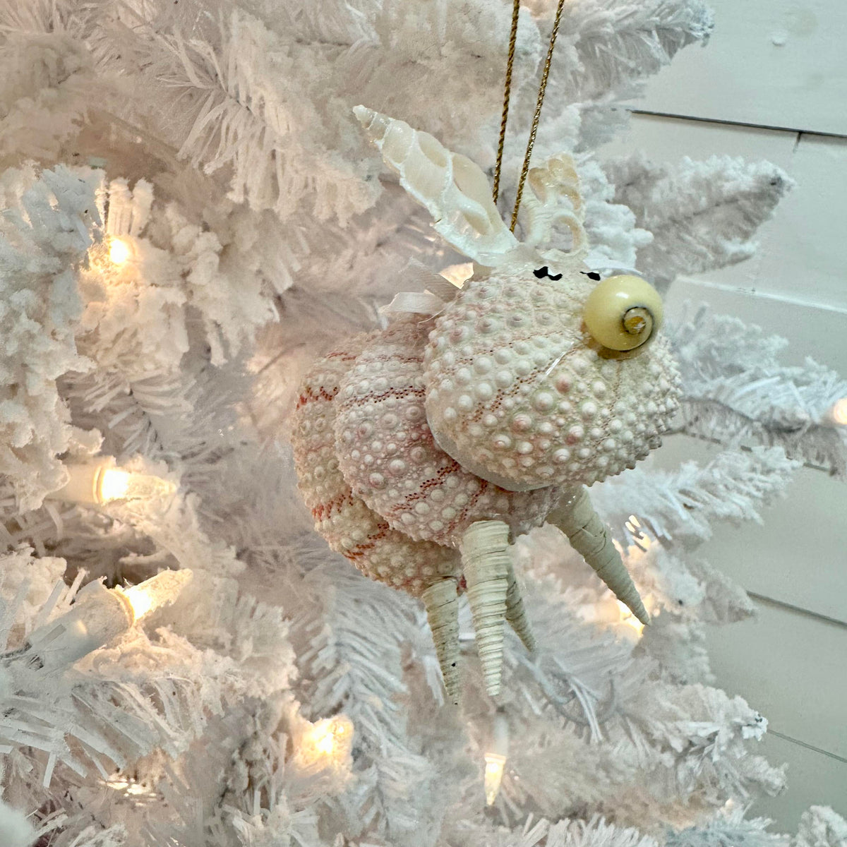 Sea Urchin Pig Christmas Ornament Sunshine & Sweet Peas Coastal Decor