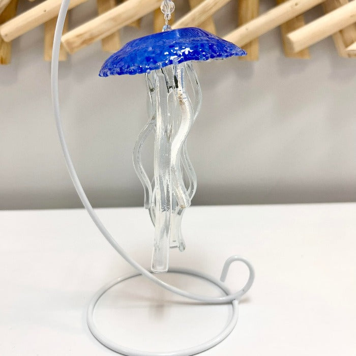 Assorted 5" Glass Jellyfish Blue & Clear - Sunshine & Sweet Pea's Coastal Decor