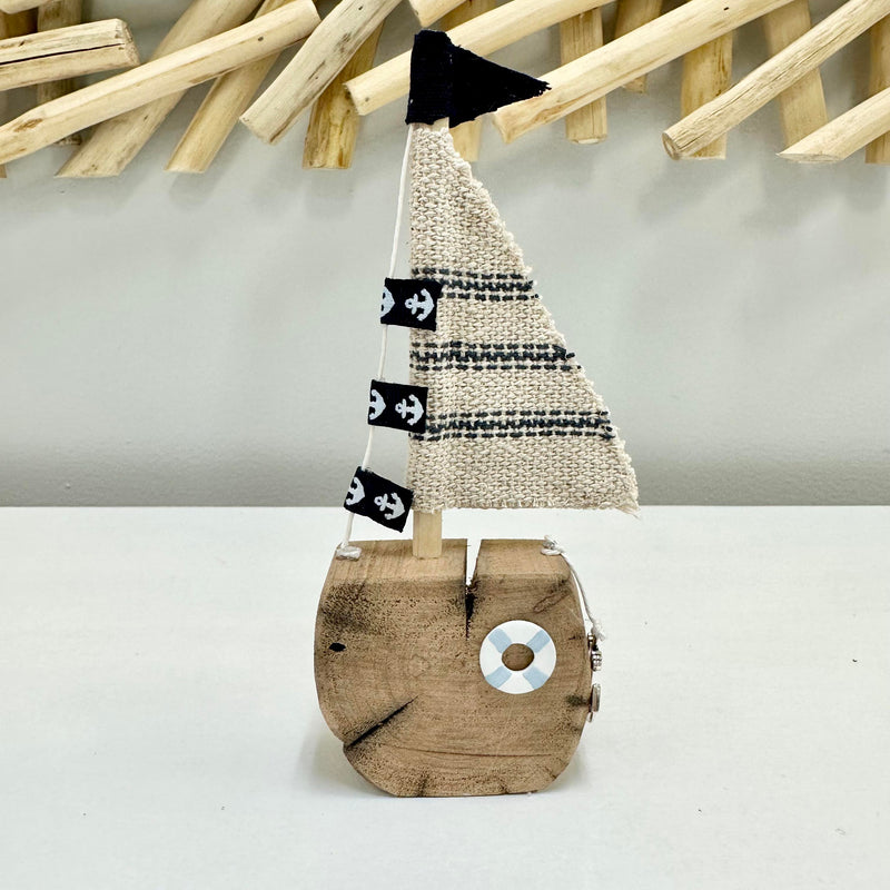 Assorted Driftwood Sailboats