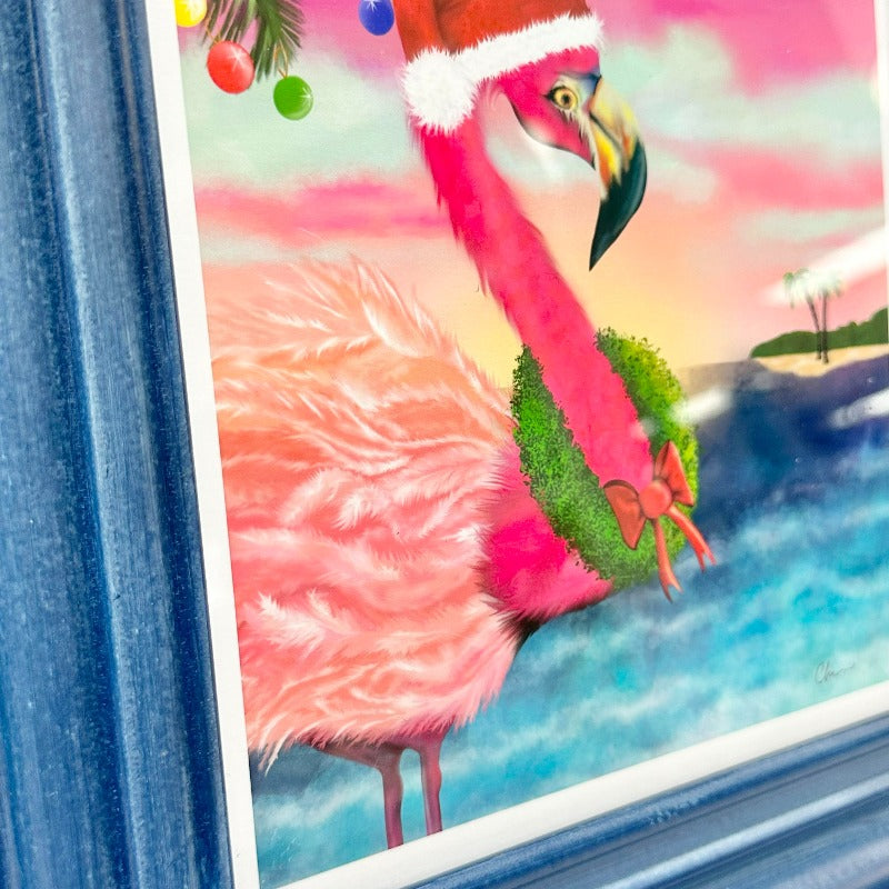 Holiday Flamingo Digital Art Framed Print