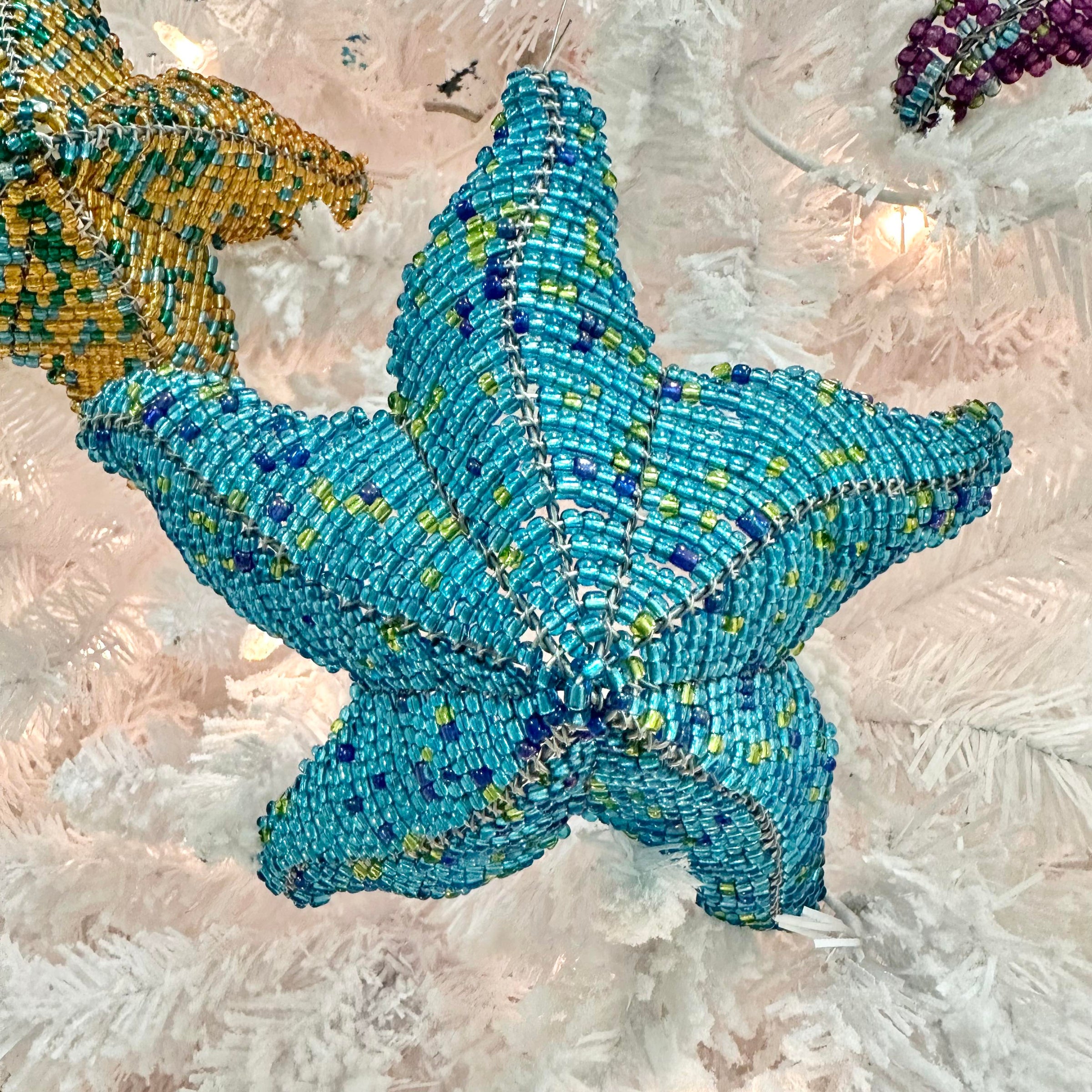 Beaded Starfish Christmas Ornament