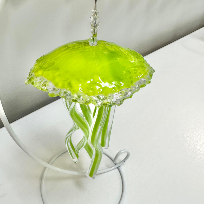 Small Green Glass Jellyfish