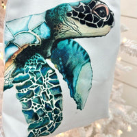 Sea Turtle Canvas Tote Bag - Sunshine & Sweet Pea's Coastal Decor