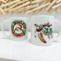 Holiday Inspired Sea Turtle Coffee Mugs Sunshine & Sweet Peas Coastal Decor