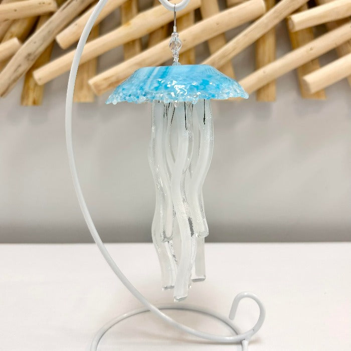 Assorted 5" Glass Jellyfish Blue & White - Sunshine & Sweet Pea's Coastal Decor