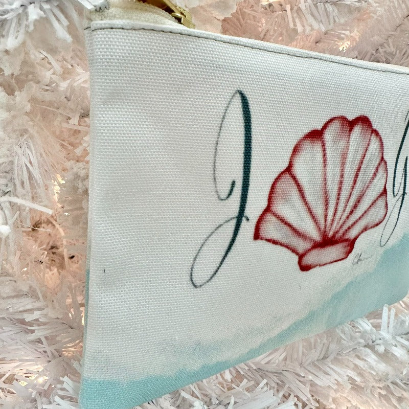 Joy Seashell Accessory Bag - Sunshine & Sweet Pea's Coastal Decor