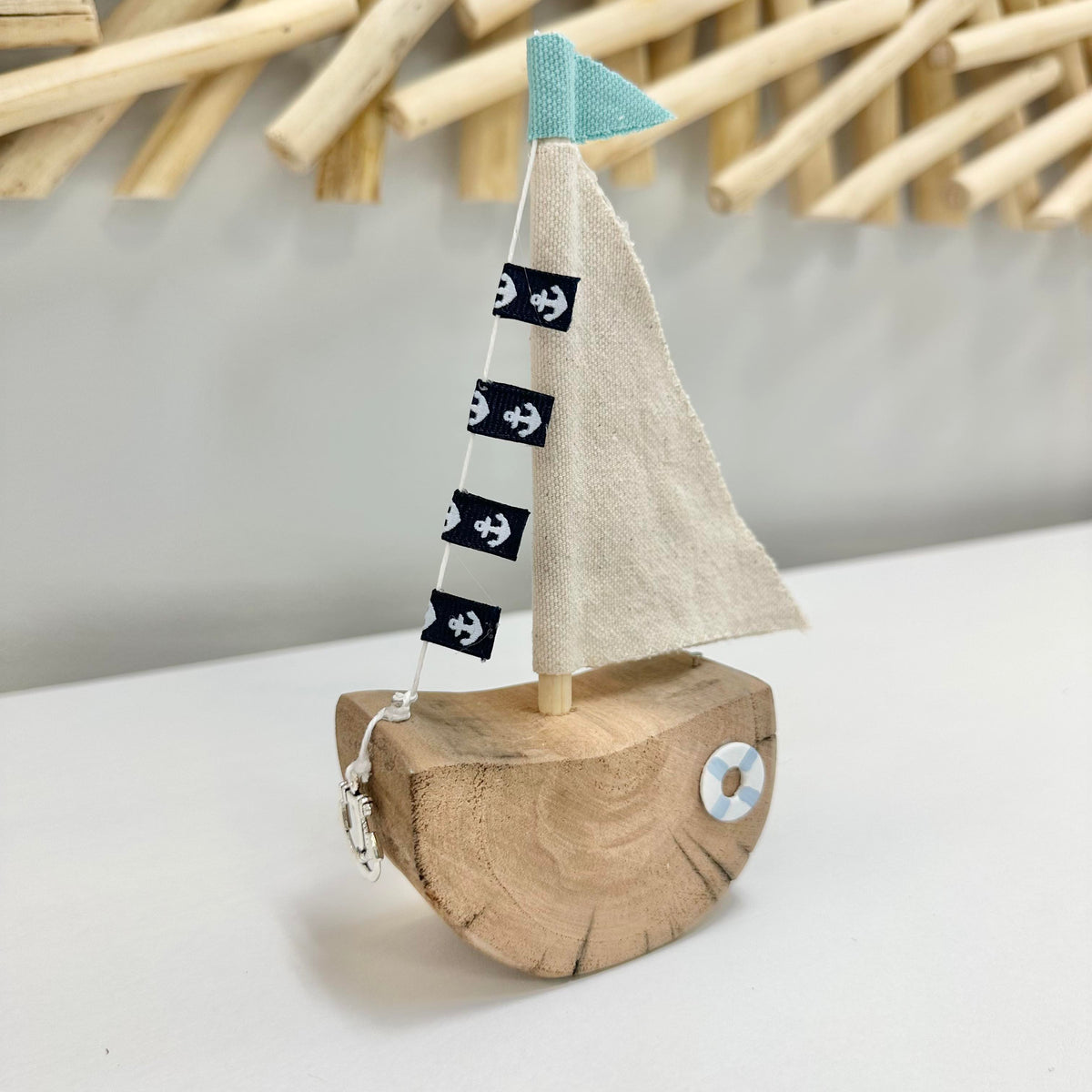 Medium Driftwood Sailboat