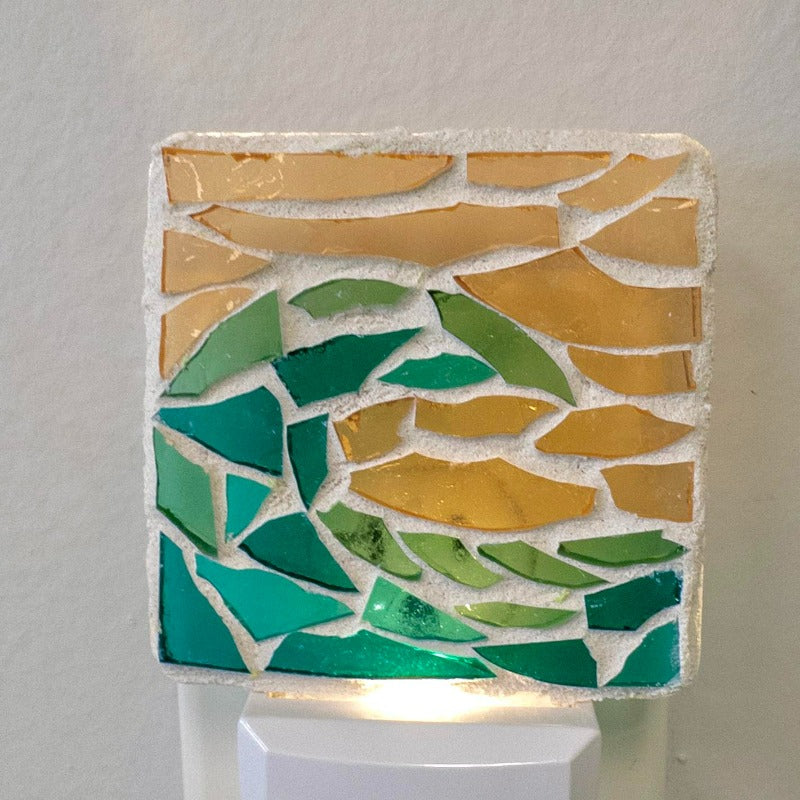 Mosaic Wave Nightlight - Sunshine & Sweet Pea's Coastal Decor