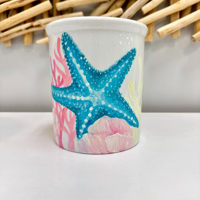 Starfish Ceramic Canister - Sunshine & Sweet Pea's Coastal Decor
