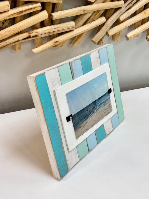 Colorful Beach Fencing Picture Frame
