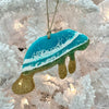 Teal Resin & Gold Glitter Manatee Christmas Ornament - Sunshine & Sweet Pea's Coastal Decor