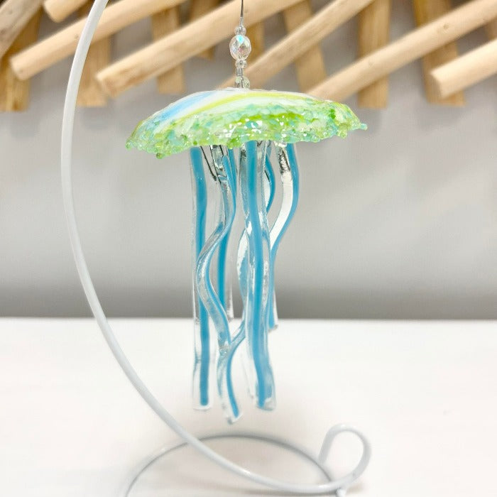 Assorted 5" Glass Jellyfish Blue & Green - Sunshine & Sweet Pea's Coastal Decor