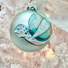 Hand Painted Sea Turtle & Starfish Glass Christmas Ornament