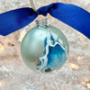 Hand Painted Oyster Glass Christmas Ornament