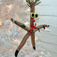 Assorted Reindeer Starfish Christmas Ornament