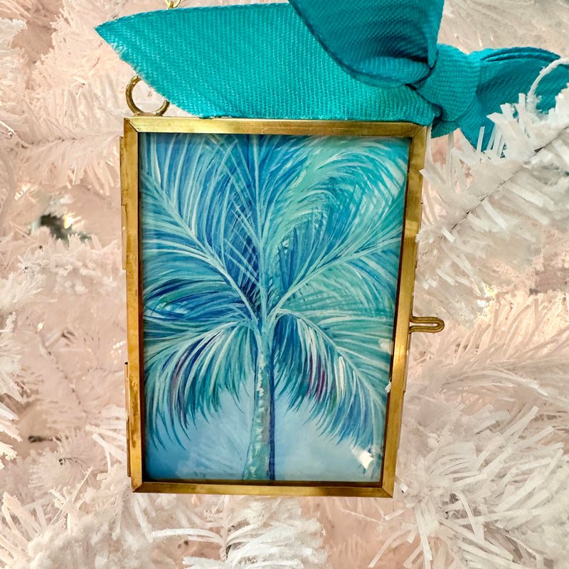 Palm Tree Framed Christmas Ornament