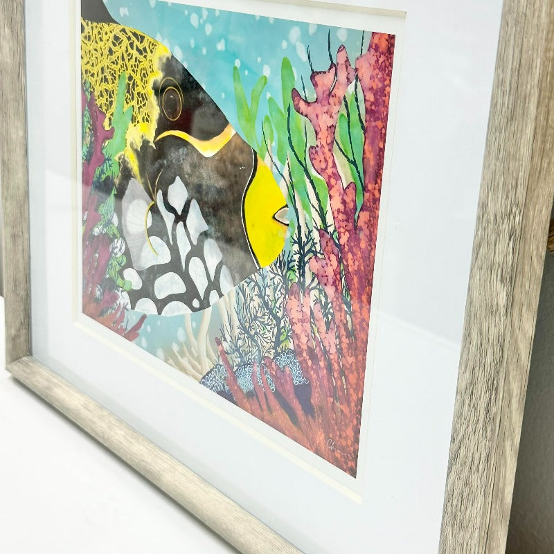 Trigger Fish Digital Art Framed Print