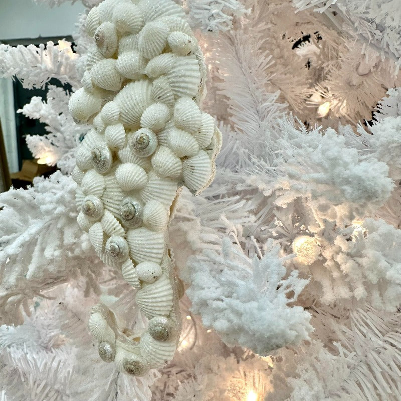 Seahorse Seashell Christmas Ornament