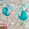 Hand Painted Mermaid Fin Glass Christmas Ornament