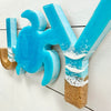 Joy Beach Inspired Blue Resin & Dark Sand Word Art - Sunshine & Sweet Pea's Coastal Decor