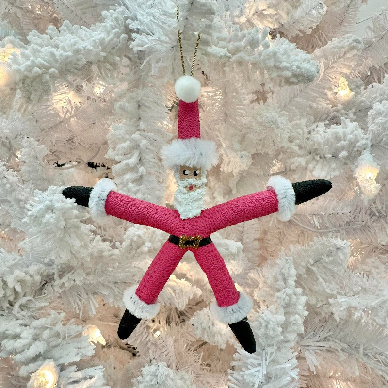 Pink Starfish Santa Christmas Ornament - Sunshine & Sweet Pea's Coastal Decor