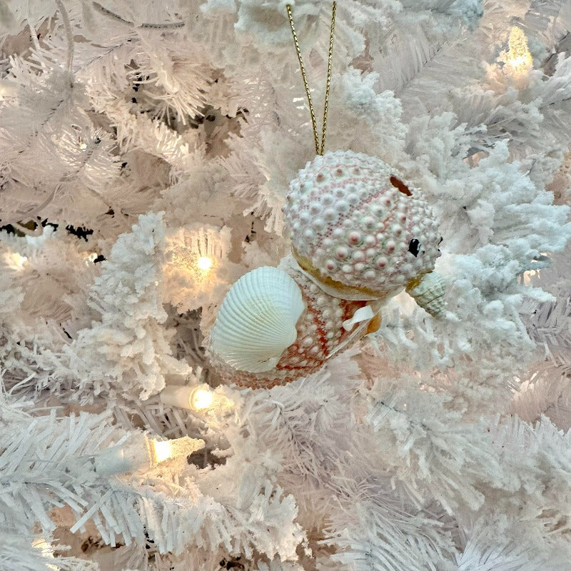 Sea Urchin Penguin Christmas Ornament - Sunshine & Sweet Pea's Coastal Decor