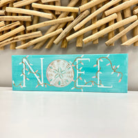 Noel w/Sand Dollar & Christmas Lights Wooden Sign