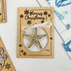 Assorted Wooden Sea Life Holiday Card Christmas Ornaments