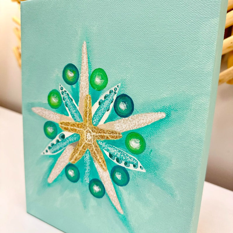 Starfish & Christmas Ornaments Original Painting