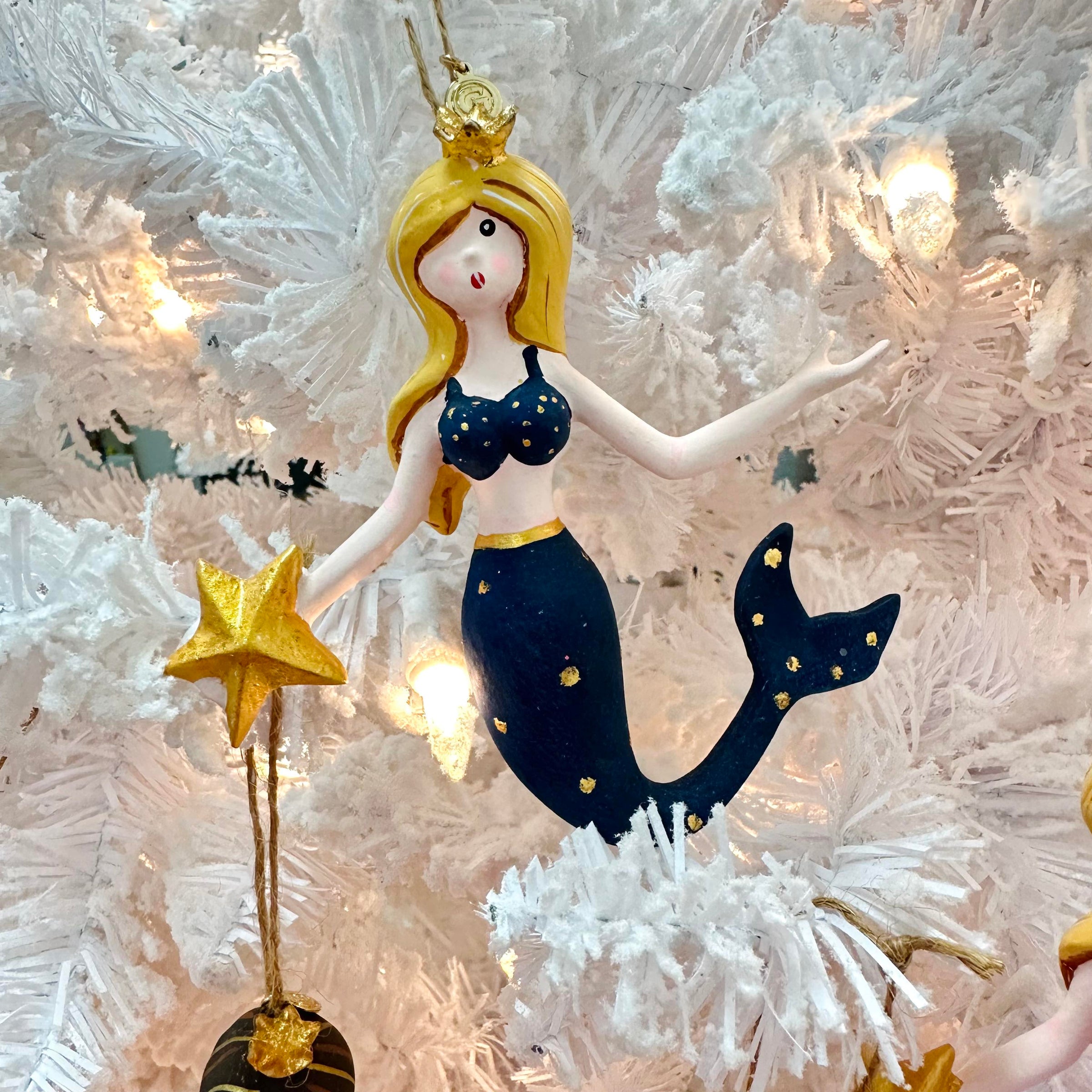 Assorted Mermaids Holding Starfish Ornaments
