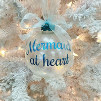 Assorted Frosted Glass w/Vinyl Lettering Christmas Ornaments