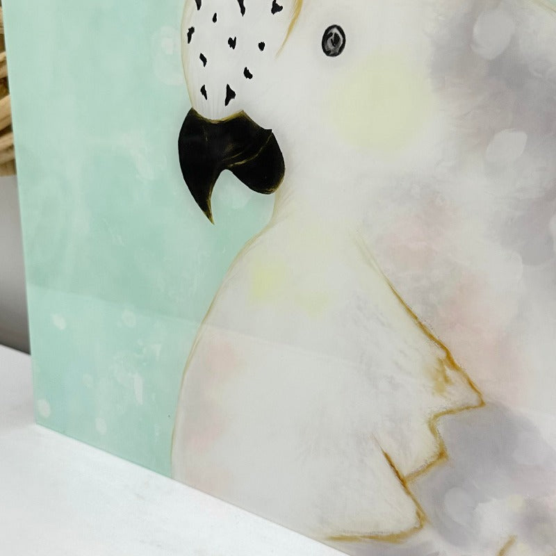 Acrylic Cockatoo Print of Original Digital Art